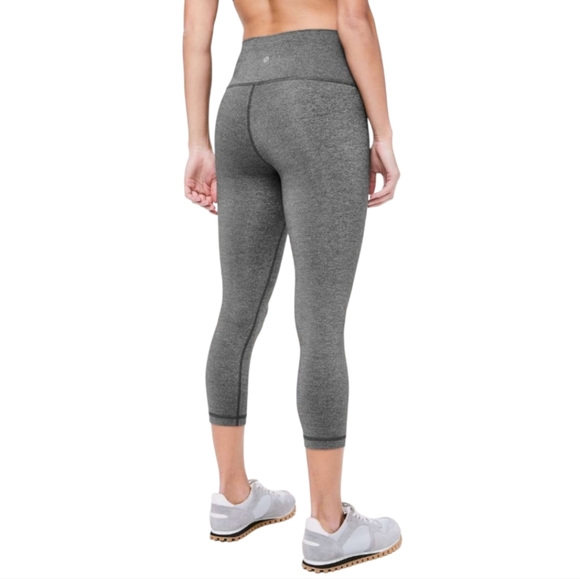 Lululemon Wunder Under Crop High Rise Luxtreme Gray Women's 6 - Picture 2 of 8